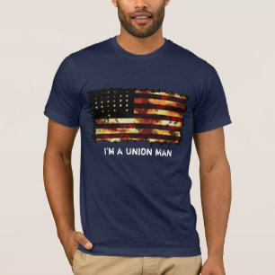 Camiseta Bandeira da União, Guerra Civil, Estrelas e Strips