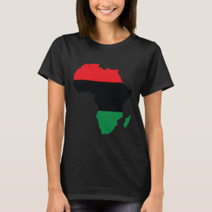 Camiseta Bandeira da União Pan-Africana Mapa Continente His
