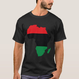 Camiseta Bandeira da União Pan-Africana Mapa Continente His