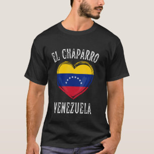 Camiseta Bandeira da Venezuela Coração Cidade El Chaparro
