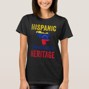 Camiseta Bandeira da Venezuela Mês da Herança Hispânica Gra