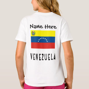 Camiseta Bandeira da Venezuela Personalizada Nome Venezuela
