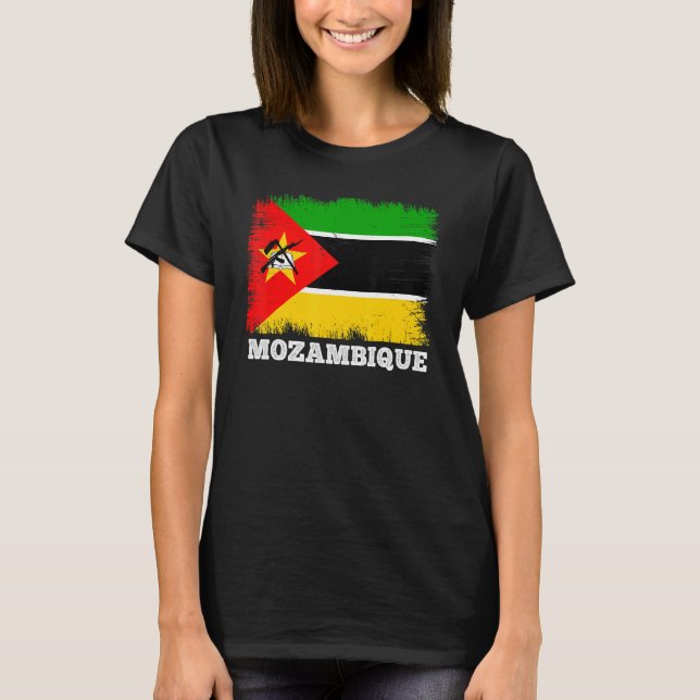 Camiseta Bandeira da Vintage em Moçambique (Frente)