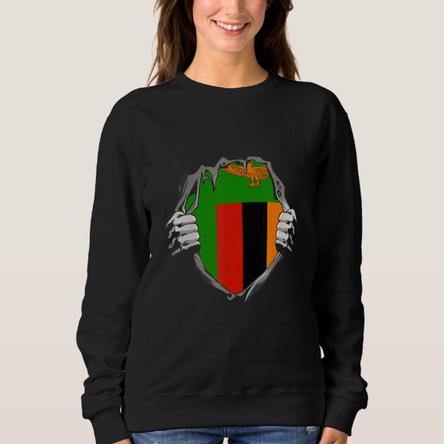 Camiseta bandeira da Zâmbia (Frente)