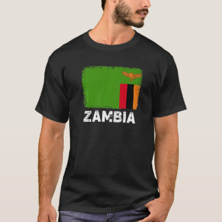 Camiseta Bandeira da Zâmbia  Apoie Pessoas da Zâmbia Mulher
