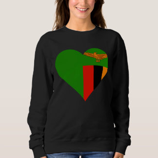 Camiseta Bandeira da Zâmbia Coração Zâmbia  Amor Zâmbia