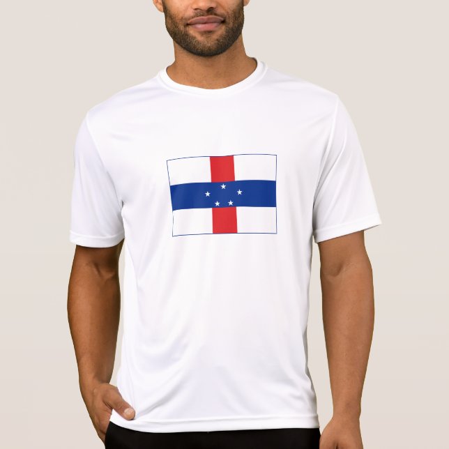 Camiseta Bandeira das Antilhas Holandesas (Frente)