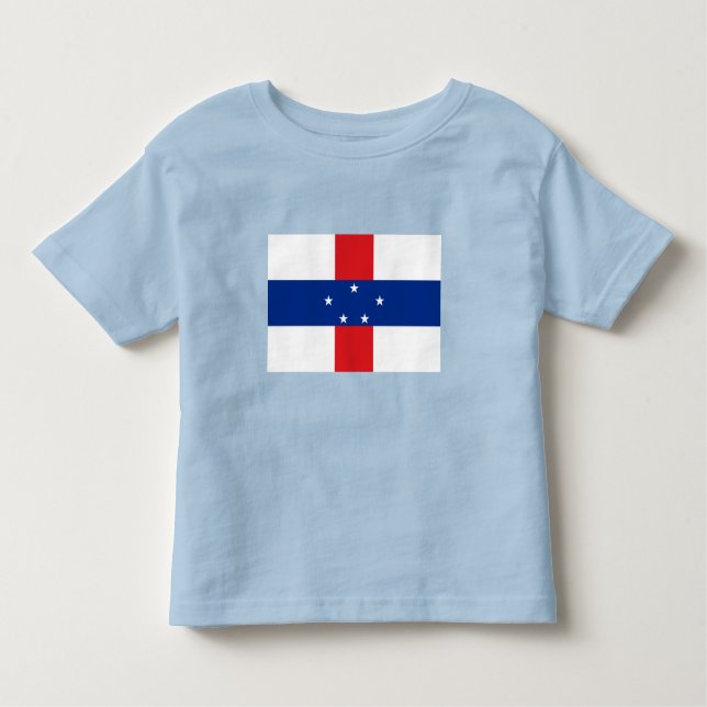 Camiseta Bandeira das Antilhas Neerlandesas (Frente)