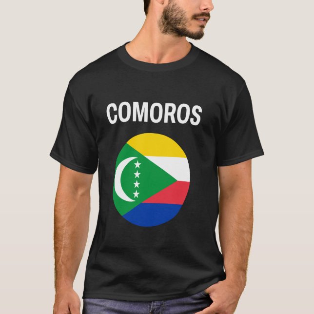 Camiseta Bandeira das Comores Moderna (Frente)