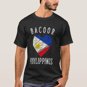 Camiseta Bandeira das Filipinas Coração Cidade de Bacoor