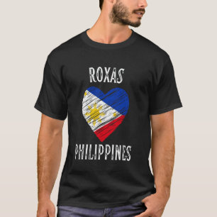 Camiseta Bandeira das Filipinas Coração Roxas City