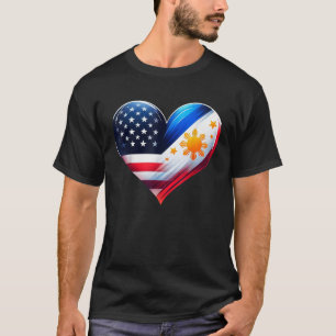 Camiseta Bandeira das Filipinas Orgulhosa Esposa Filipina C