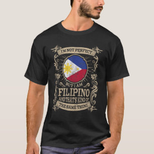 Camiseta Bandeira das Filipinas Orgulhosos Homens e Mulhere