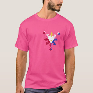 Camiseta Bandeira das Filipinas Raízes Filipinas Orgulhosas