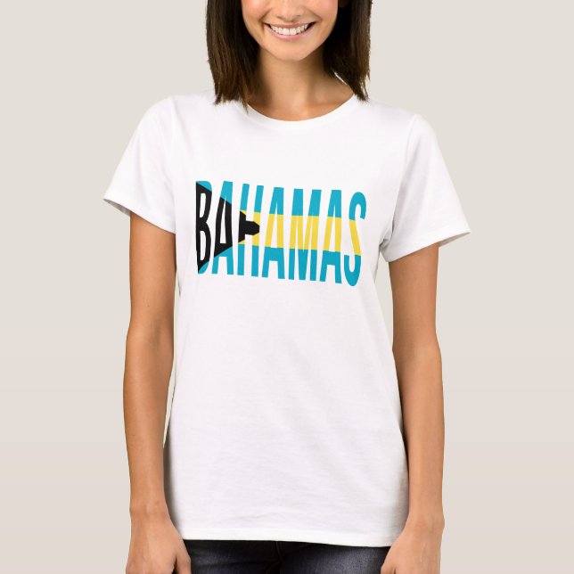 Camiseta Bandeira das Ilhas Bahamas Vacantes (Frente)