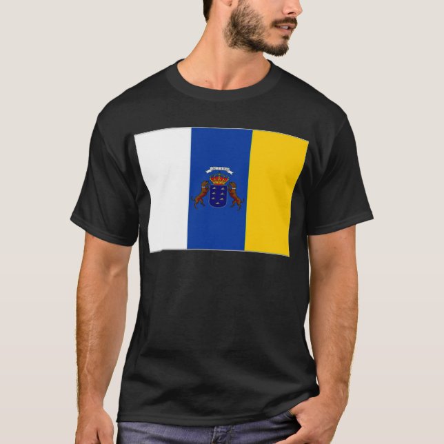Camiseta Bandeira das Ilhas Canárias da espanha (Frente)