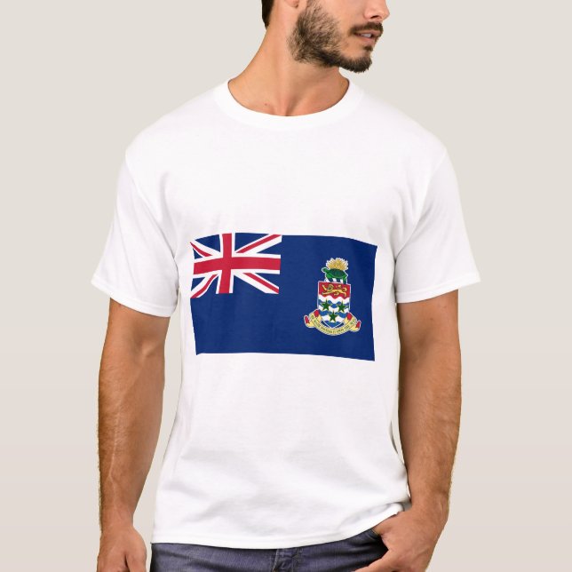 Camiseta Bandeira das Ilhas Cayman (Frente)