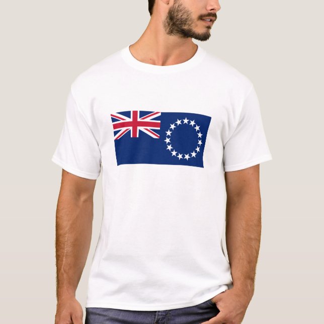 Camiseta Bandeira das Ilhas Cook (Frente)