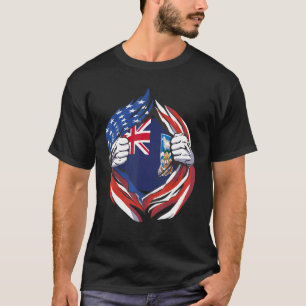 Camiseta Bandeira Das Ilhas Falkland Orgulhosa Do Meu Herit