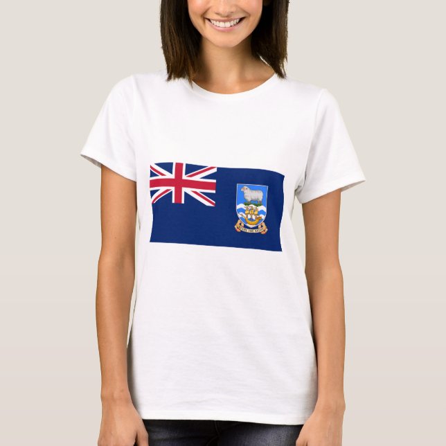 Camiseta Bandeira das Ilhas Falkland (Território Britânico) (Frente)