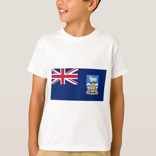 Camiseta Bandeira das Ilhas Falkland (Território Britânico) (Frente)