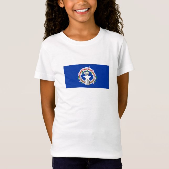 Camiseta Bandeira das Ilhas Marianas do Norte (Frente)