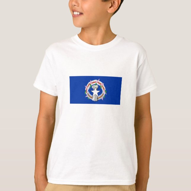 Camiseta Bandeira das Ilhas Marianas nortes (Frente)