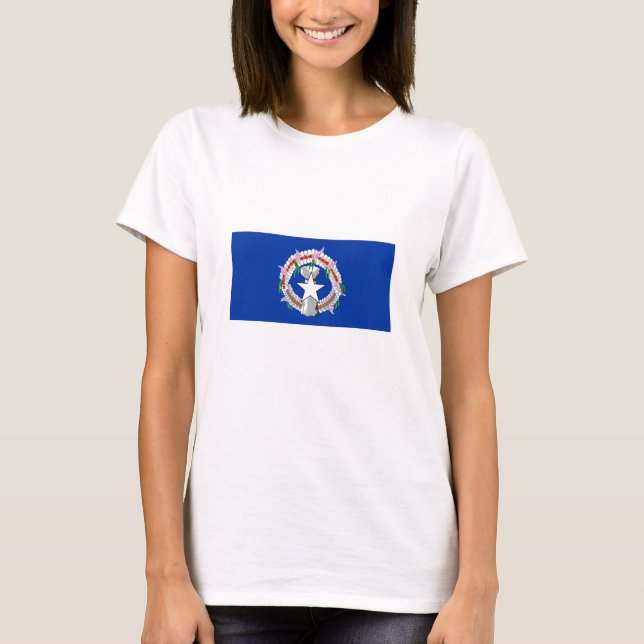 Camiseta Bandeira das Ilhas Marianas nortes (Frente)