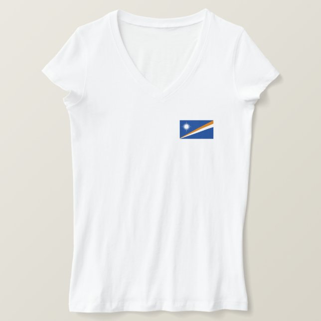 Camiseta Bandeira das Ilhas Marshall (Frente do Design)