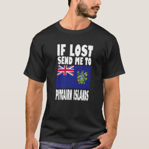 Camiseta Bandeira das Ilhas Pitcairn Design Se perdido envi