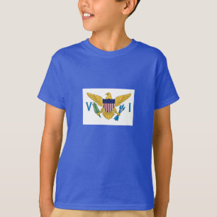 Camiseta Bandeira das Ilhas Virgens Americanas Patriótica