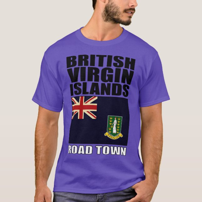 Camiseta Bandeira das Ilhas Virgens Britânicas (Frente)