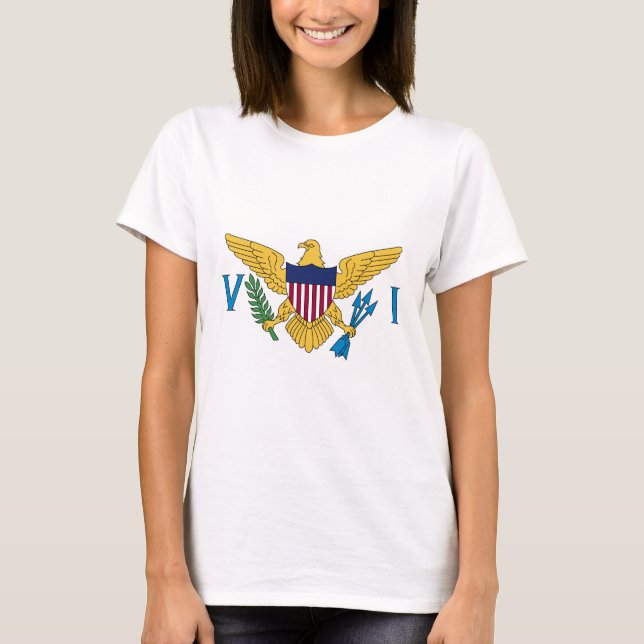 Camiseta Bandeira das Ilhas Virgens dos EUA (Frente)