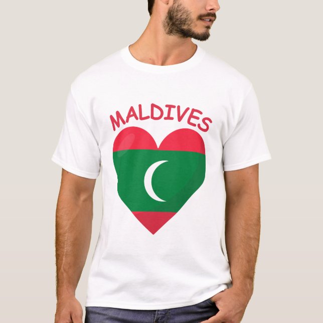 Camiseta bandeira das Maldivas (Frente)
