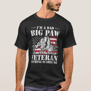 Camiseta Bandeira das Mãos Sou um Pai Grande Paw e Nada Vet