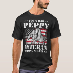 Camiseta Bandeira das Mãos Sou uma Peppy Pai e um Veterano 