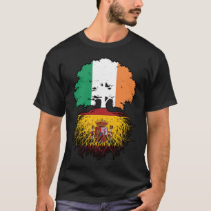 Camiseta Bandeira das Raízes da Árvore da Irlanda espanha