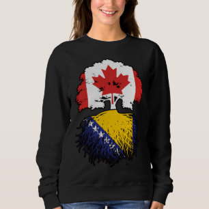 Camiseta Bandeira das Raízes da Árvore do Canadá na Bósnia-
