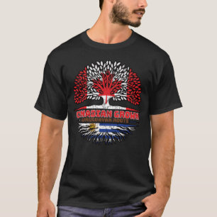 Camiseta Bandeira das Raízes das Árvores do Canadá Uruguai 
