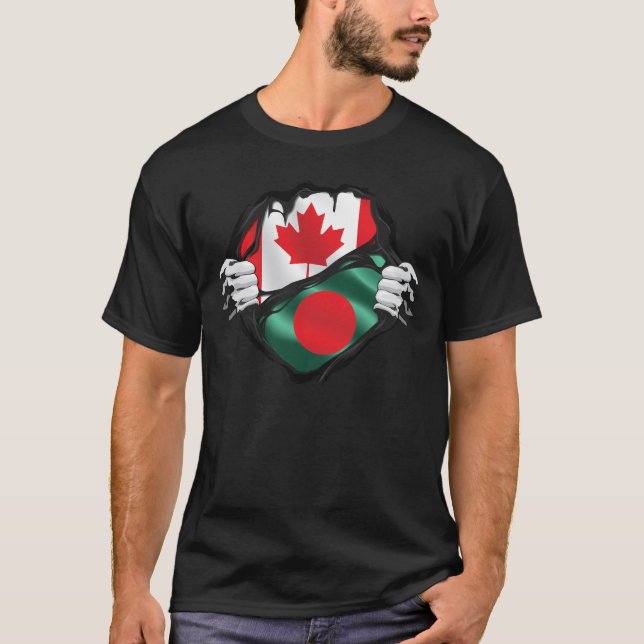 Camiseta Bandeira das Raízes de Bangladesh (Frente)