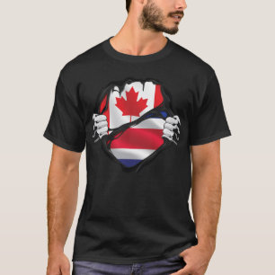 Camiseta Bandeira das Raízes na Costa Rica do Canadá