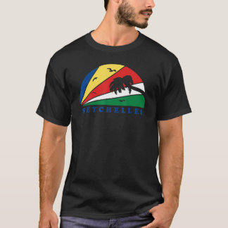 Camiseta Bandeira das Seicheles Vintage Beach Sunset Africa