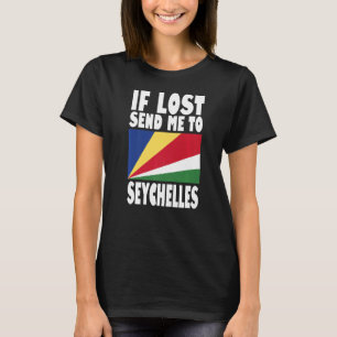 Camiseta Bandeira das Seychelles Design Se perdido me envie