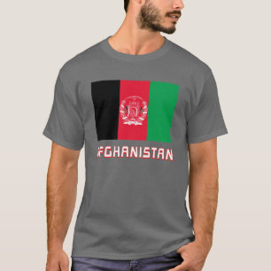 Camiseta Bandeira de Afeganistão com nome