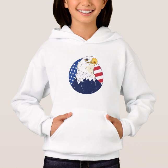 Camiseta Bandeira de Águia Americana (Frente)