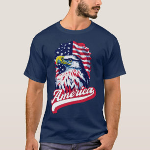 Camiseta Bandeira de Águia Americana
