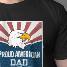 Camiseta Bandeira de Águia Bald, Pai Americano