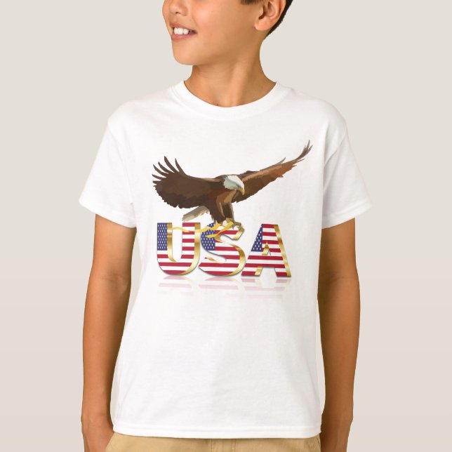 Camiseta Bandeira de águia baleada (Frente)