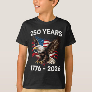 Camiseta Bandeira de Águia Patriótica 250 Anos 1776-2026 25