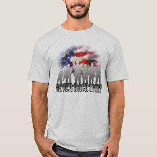 Camiseta Bandeira de Águia Patriótica Nunca Desista e Solda